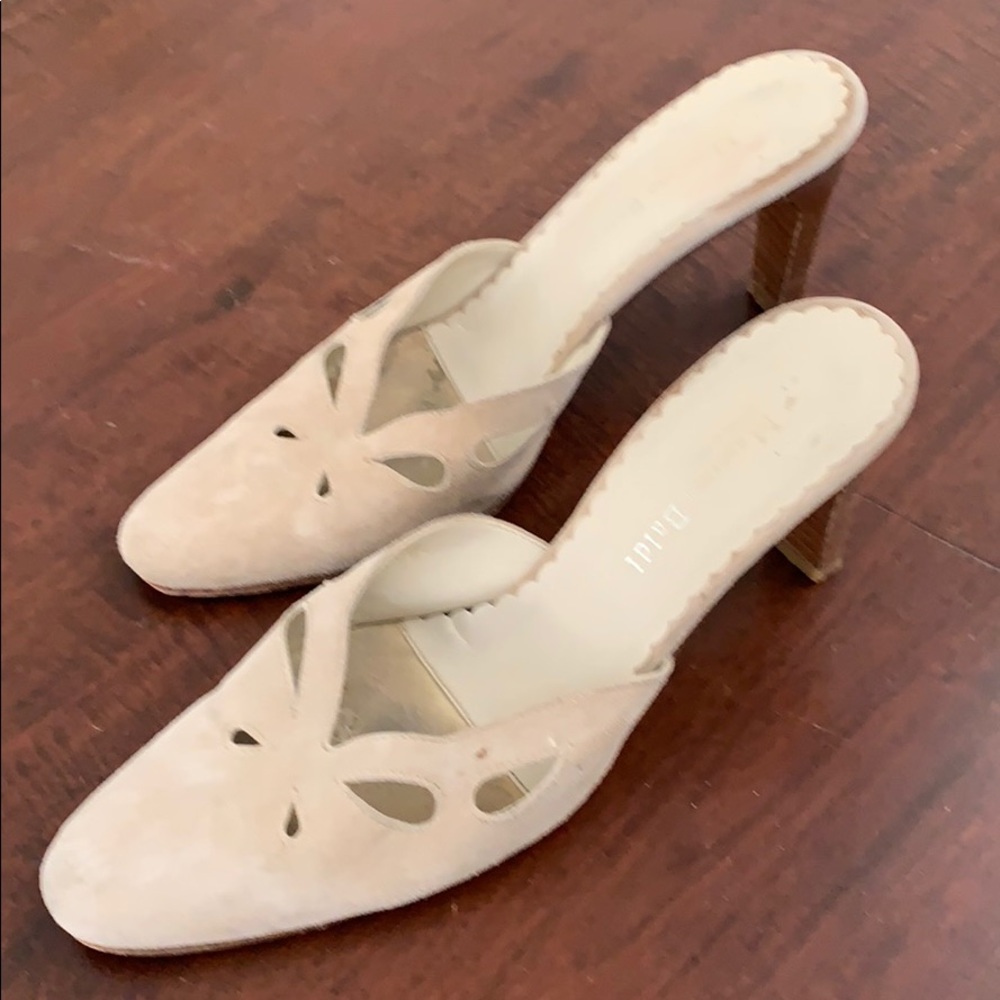 Beige suede mules, Massimo Baldi